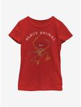 Disney The Muppets Party Animal Youth Girls T-Shirt, RED, hi-res
