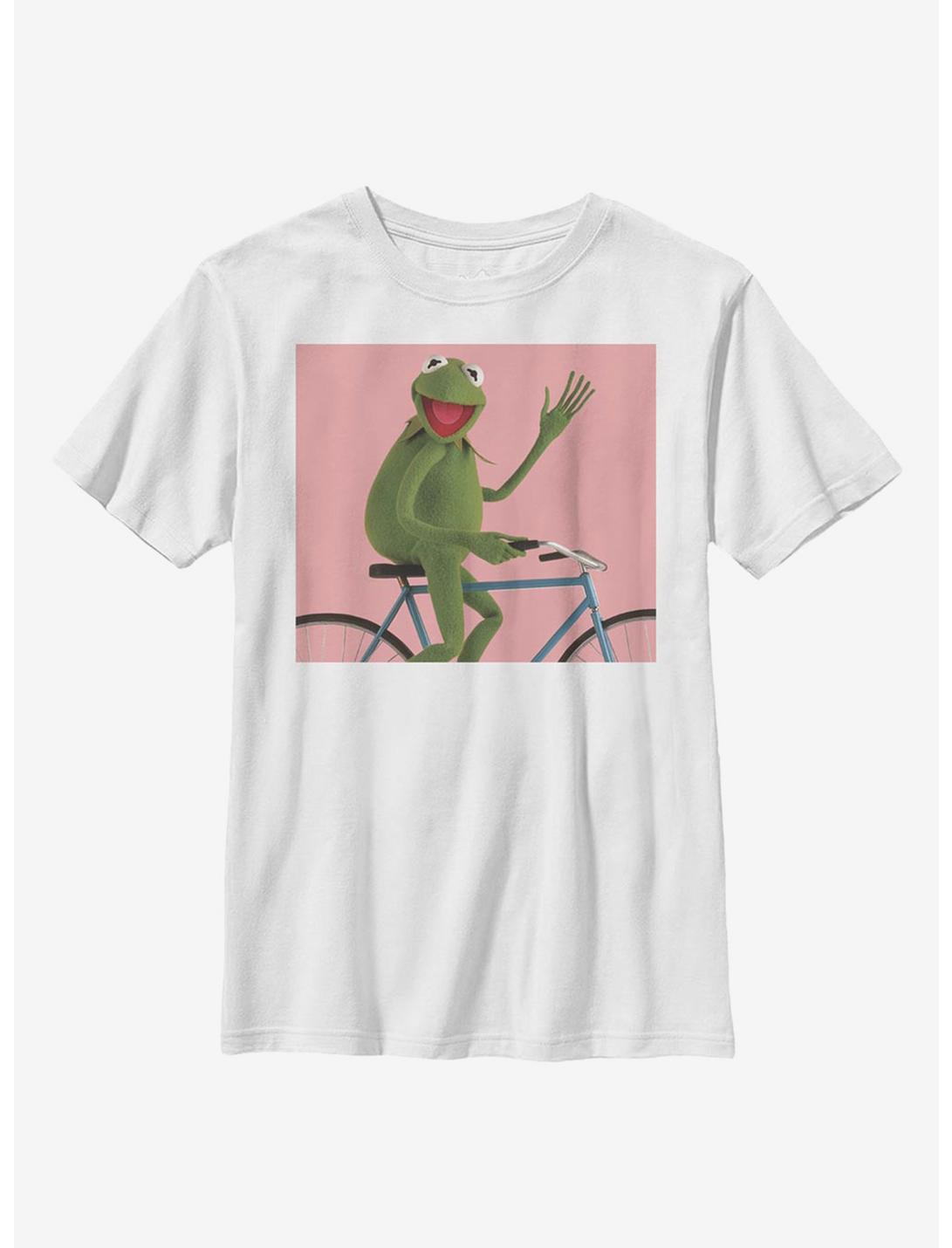 Disney The Muppets Biking Kermit Youth T-Shirt, WHITE, hi-res