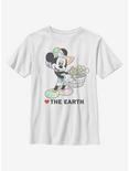 Disney Mickey Mouse Heart The Earth Youth T-Shirt, WHITE, hi-res