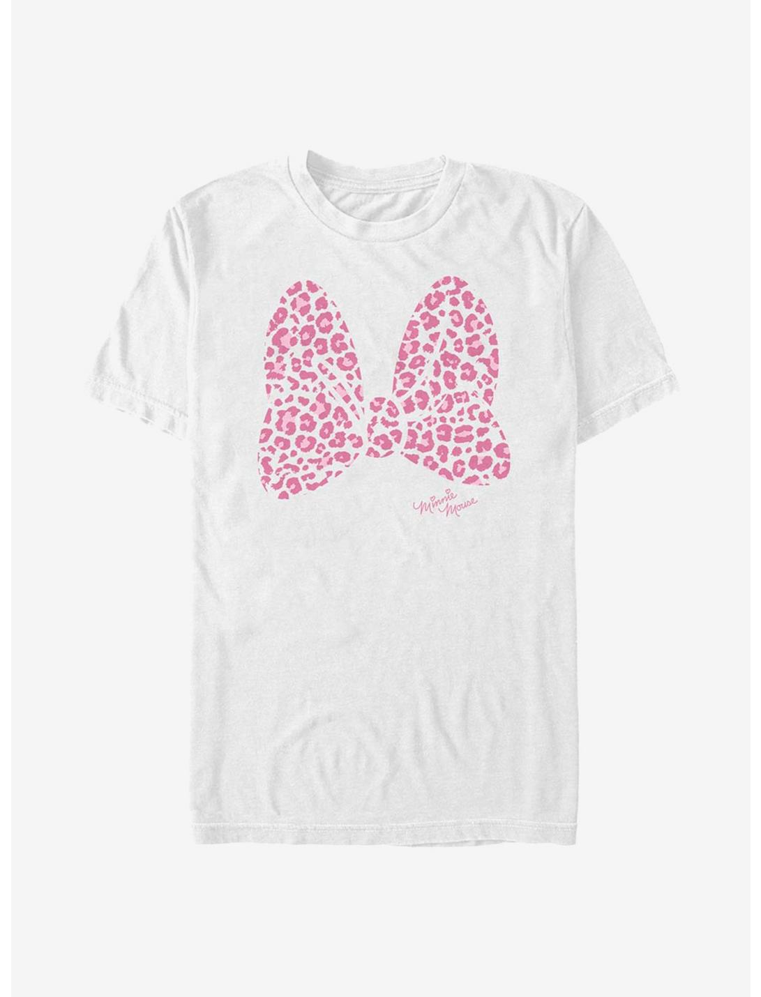 Disney Minnie Mouse Pink Leopard T-Shirt, WHITE, hi-res