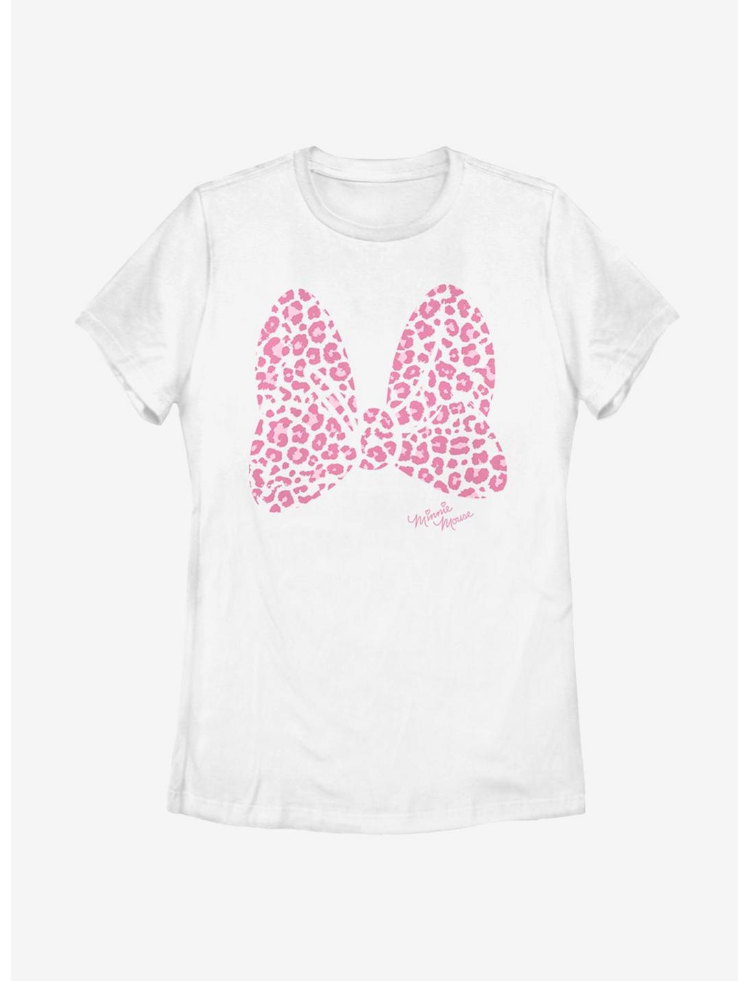Disney Minnie Mouse Pink Leopard Womens T-Shirt, WHITE, hi-res