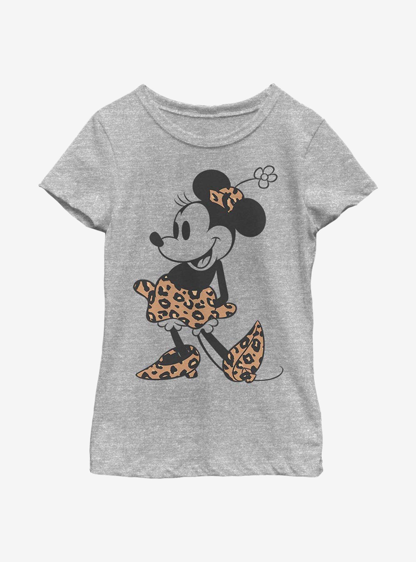Disney Minnie Mouse Leopard Mouse Youth Girls T-Shirt, , hi-res