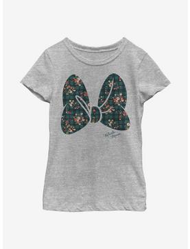 Disney Minnie Mouse Plaid Floral Bow Youth Girls T-Shirt, , hi-res