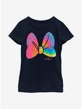 Disney Minnie Mouse Tie Dye Bow Youth Girls T-Shirt, NAVY, hi-res