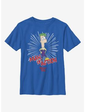 Disney Phineas And Ferb Man Of Action Youth T-Shirt, , hi-res