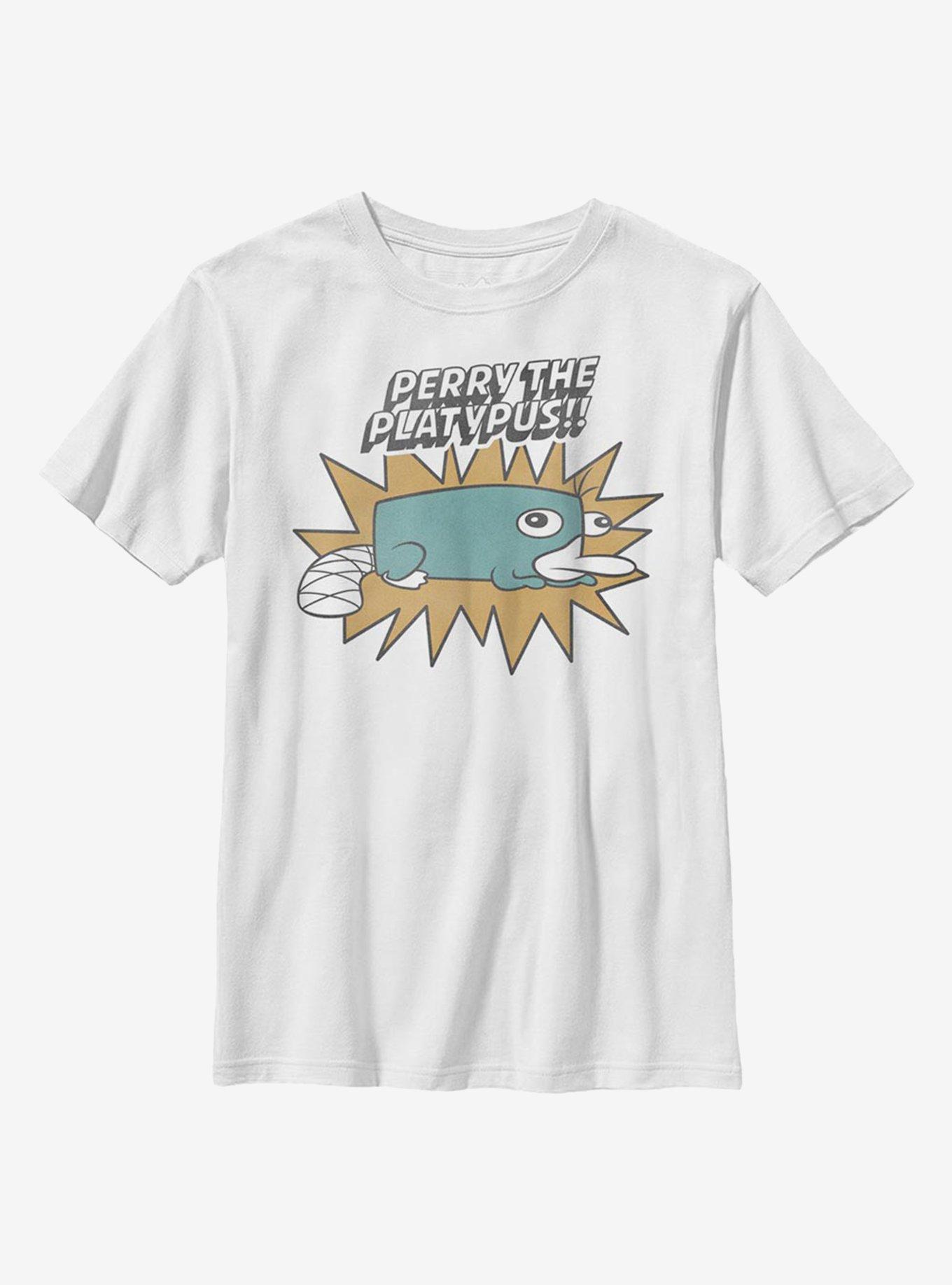 Disney Phineas And Ferb Perry The Platypus Youth T-Shirt, WHITE, hi-res