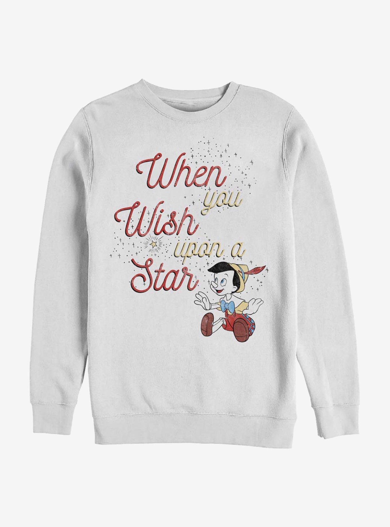 Disney Pinocchio Wishing Star Sweatshirt, WHITE, hi-res