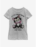 Disney Pinocchio Cute Figaro Youth Girls T-Shirt, ATH HTR, hi-res