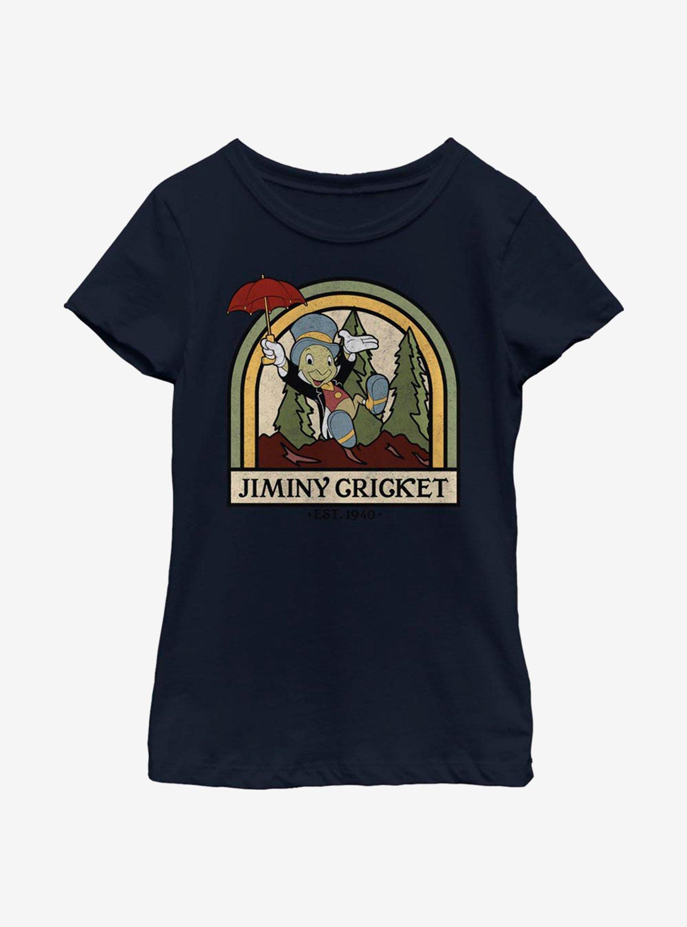 Disney Pinocchio Jiminy Nature Youth Girls T-Shirt, NAVY, hi-res