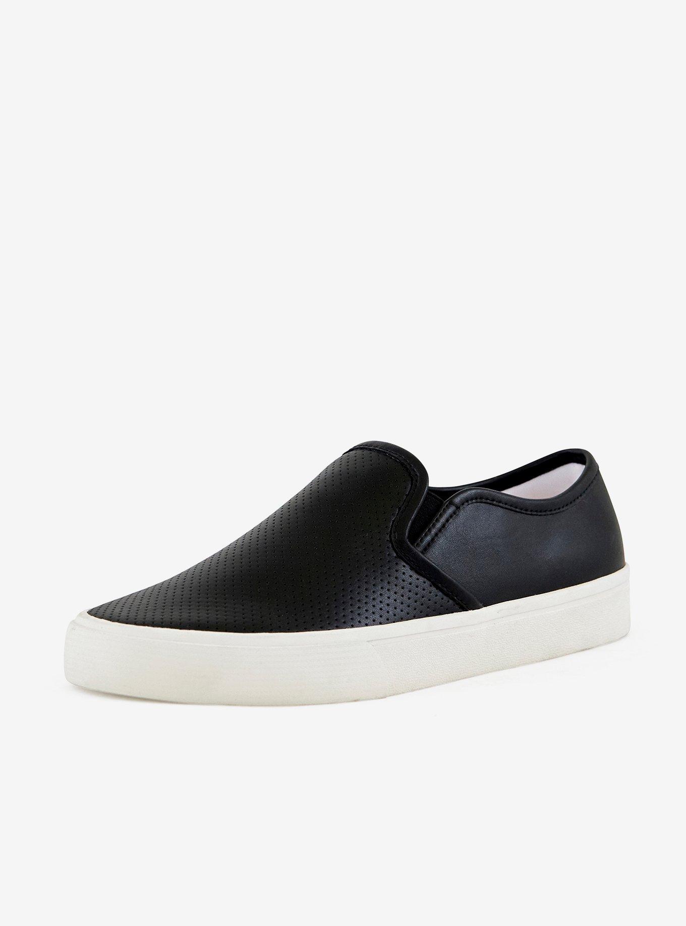 Portland Perforated Slip On Sneaker Black, , hi-res