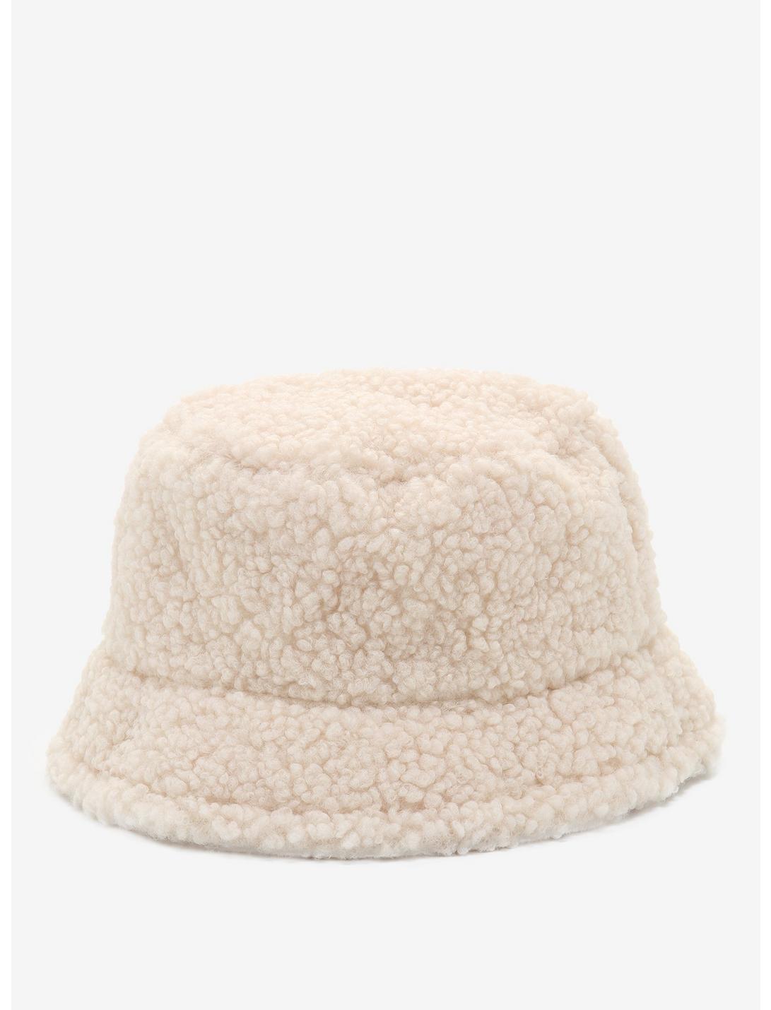 White Sherpa Bucket Hat | Hot Topic