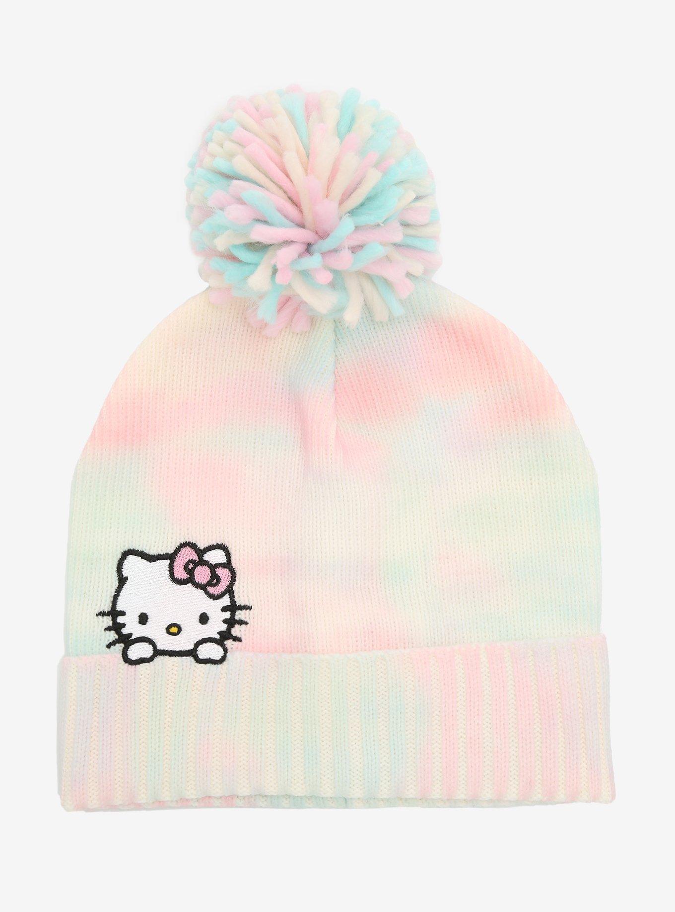 Hello Kitty Peeking Tie-Dye Beanie, , hi-res