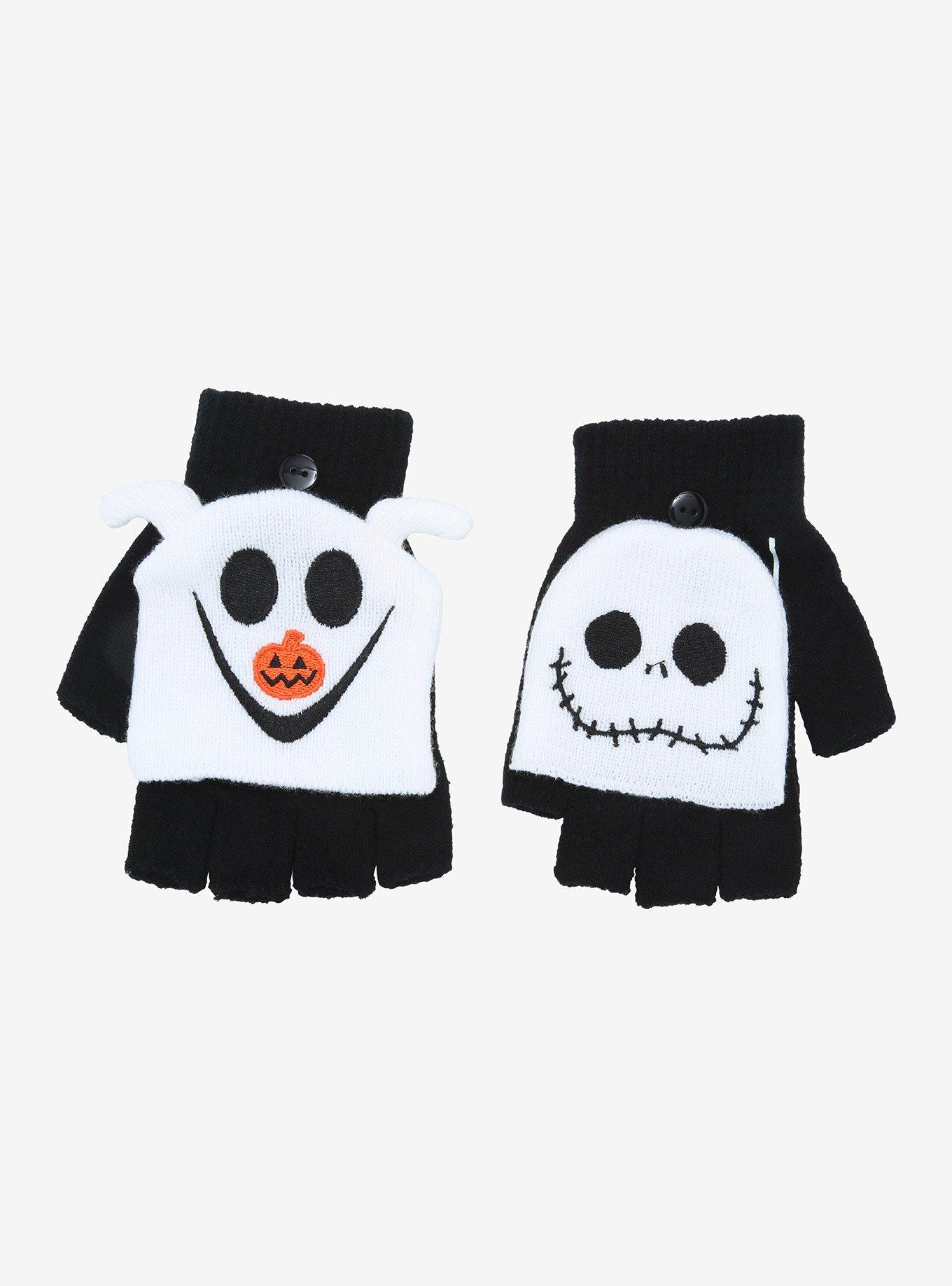 The Nightmare Before Christmas Jack & Zero Fingerless Gloves, , hi-res