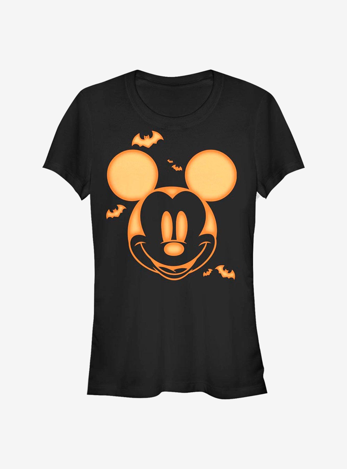 Disney Mickey Mouse Mickey Pumpkin Girls T-Shirt, BLACK, hi-res