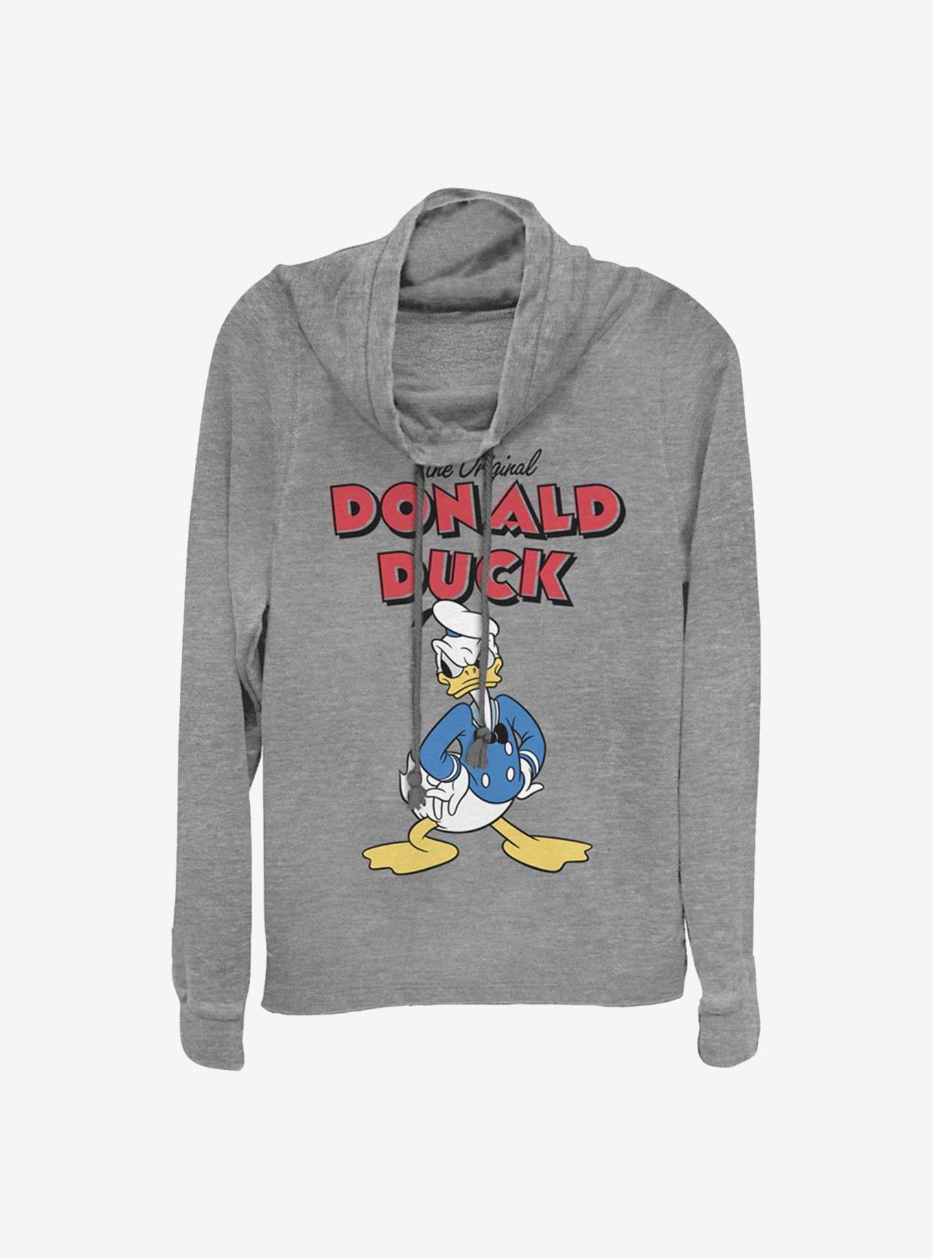 Disney Donald Duck Mad Cowlneck Long-Sleeve Girls Top