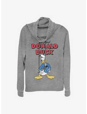 Disney Donald Duck Mad Donald Cowlneck Long-Sleeve Girls Top, , hi-res