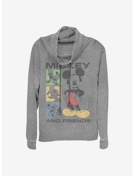 Disney Mickey Mouse Box Seats Cowlneck Long-Sleeve Girls Top, , hi-res