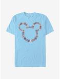 Disney Mickey Mouse Mickey Flowers T-Shirt, LT BLUE, hi-res