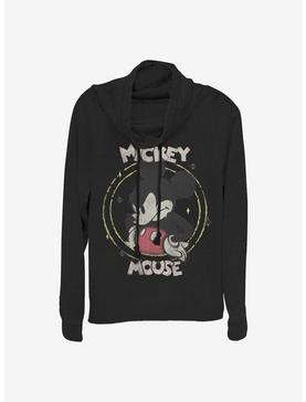 Disney Mickey Mouse Gritty Mickey Cowlneck Long-Sleeve Girls Top, , hi-res