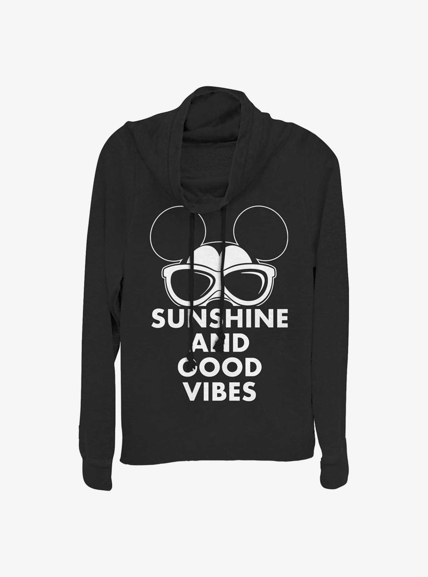 Disney Mickey Mouse Mickey Sunshine Cowlneck Long-Sleeve Girls Top, , hi-res