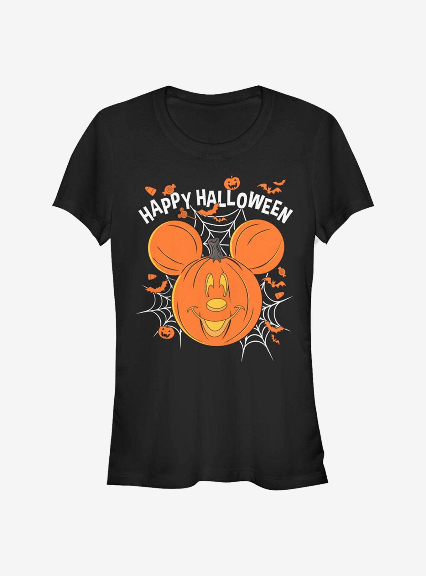 Disney Mickey Mouse Mickey Mouse Jack-O'-Lantern Girls T-Shirt, BLACK, hi-res