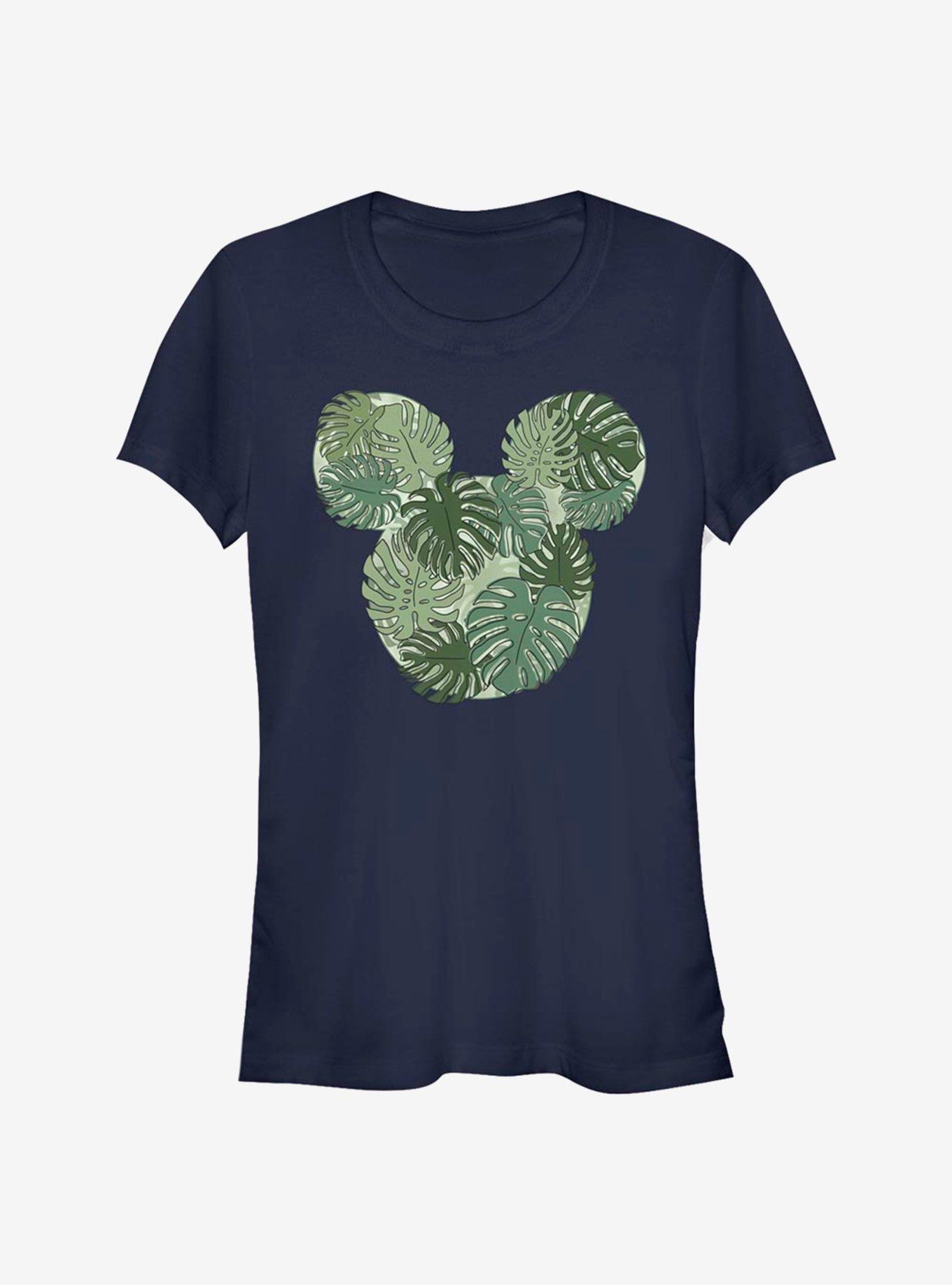 Disney Mickey Mouse Monstera Mickey Girls T-Shirt, NAVY, hi-res