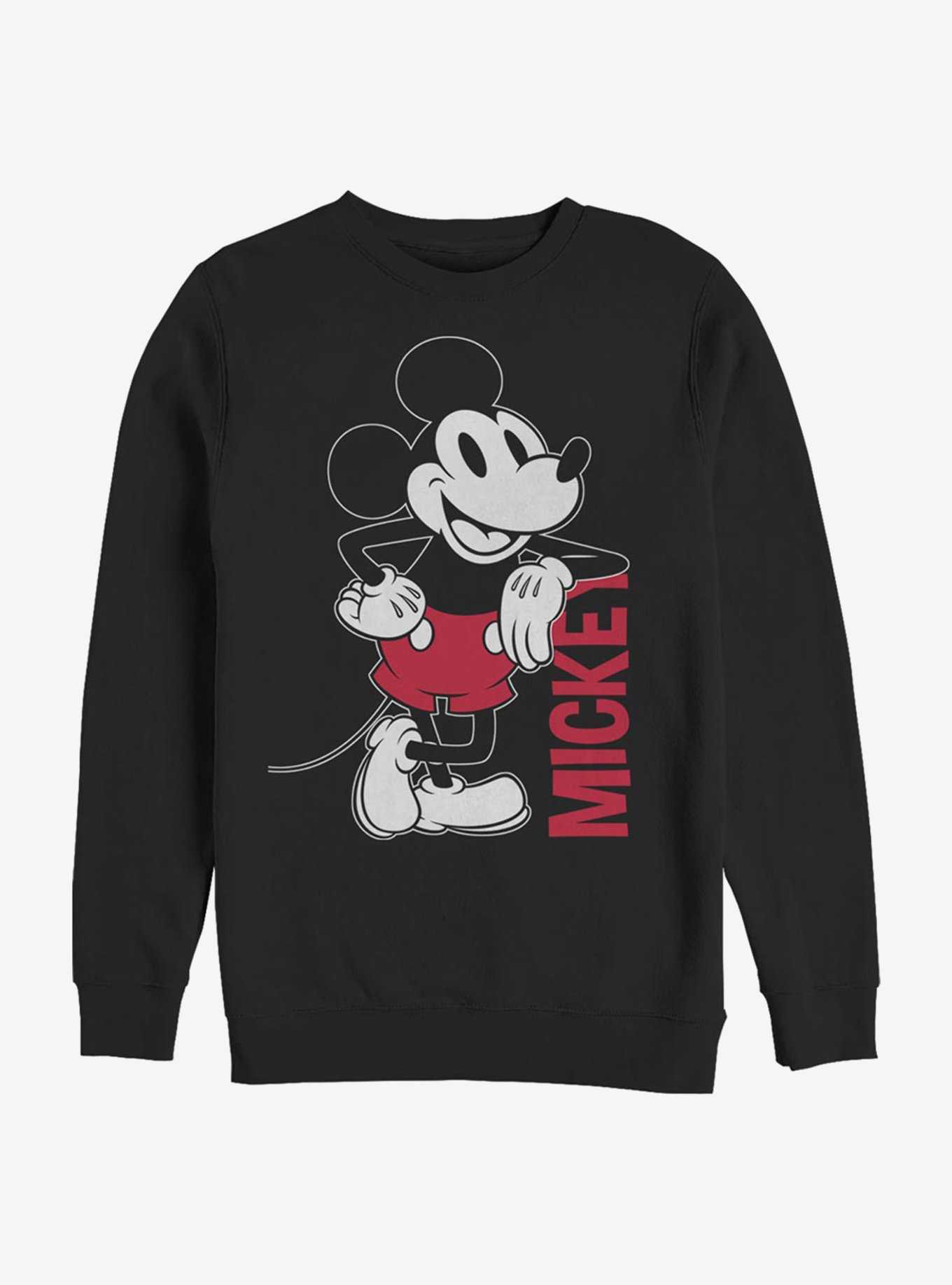 Disney Mickey Mouse Mickey Leaning Crew Sweatshirt, , hi-res