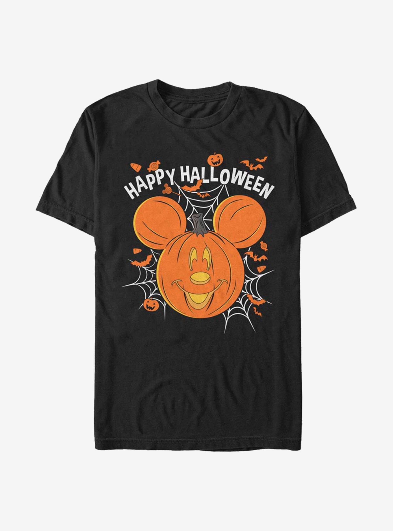 Disney Mickey Mouse Mickey Mouse Jack-O'-Lantern T-Shirt, BLACK, hi-res
