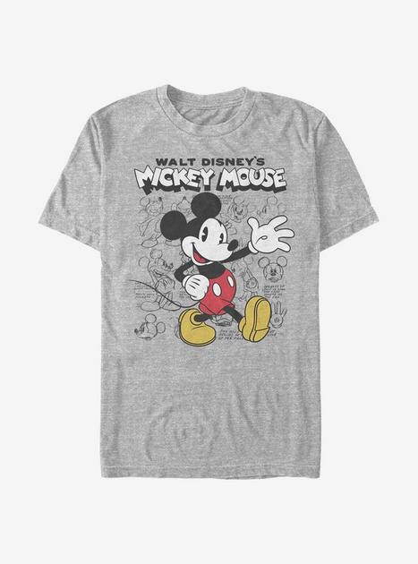 Disney Mickey Mouse Sketchbook T-Shirt - GREY | Hot Topic