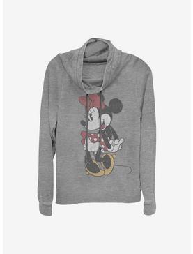 Disney Minnie Mouse Classic Vintage Minnie Cowlneck Long-Sleeve Girls Top, , hi-res