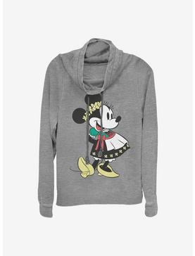Disney Minnie Mouse Dirndl Cowlneck Long-Sleeve Girls Top, , hi-res
