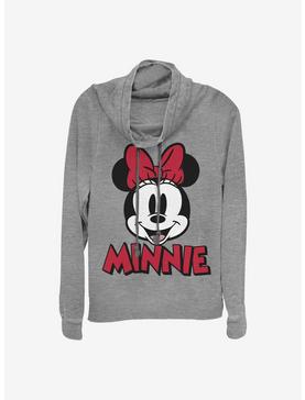 Disney Minnie Mouse Minnie Bold Patch Cowlneck Long-Sleeve Girls Top, , hi-res