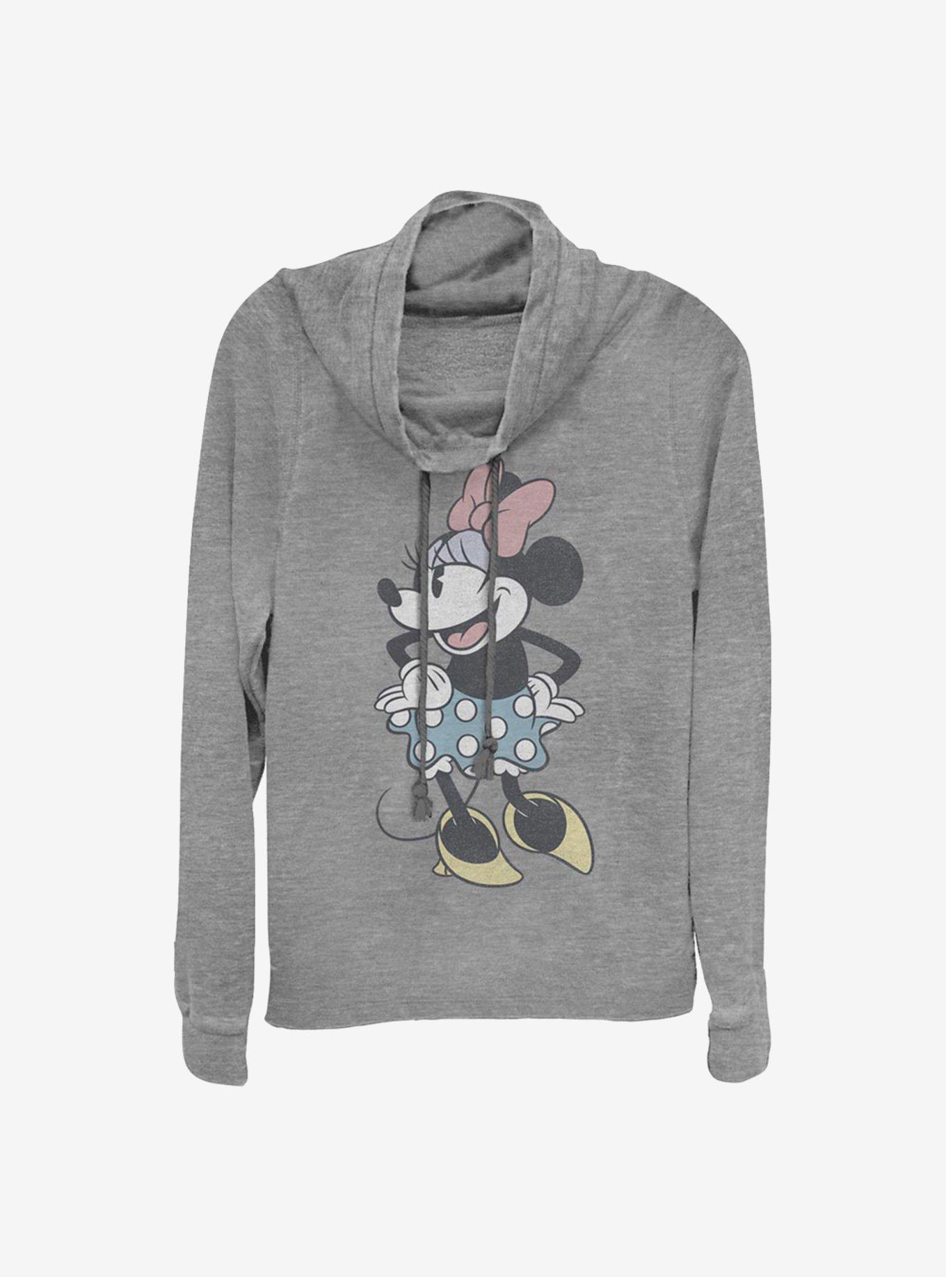 Disney Minnie Mouse Minnie Sass Cowlneck Long-Sleeve Girls Top, , hi-res