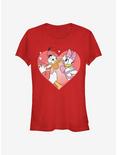 Disney Donald Duck Donald And Daisy Love Girls T-Shirt, RED, hi-res