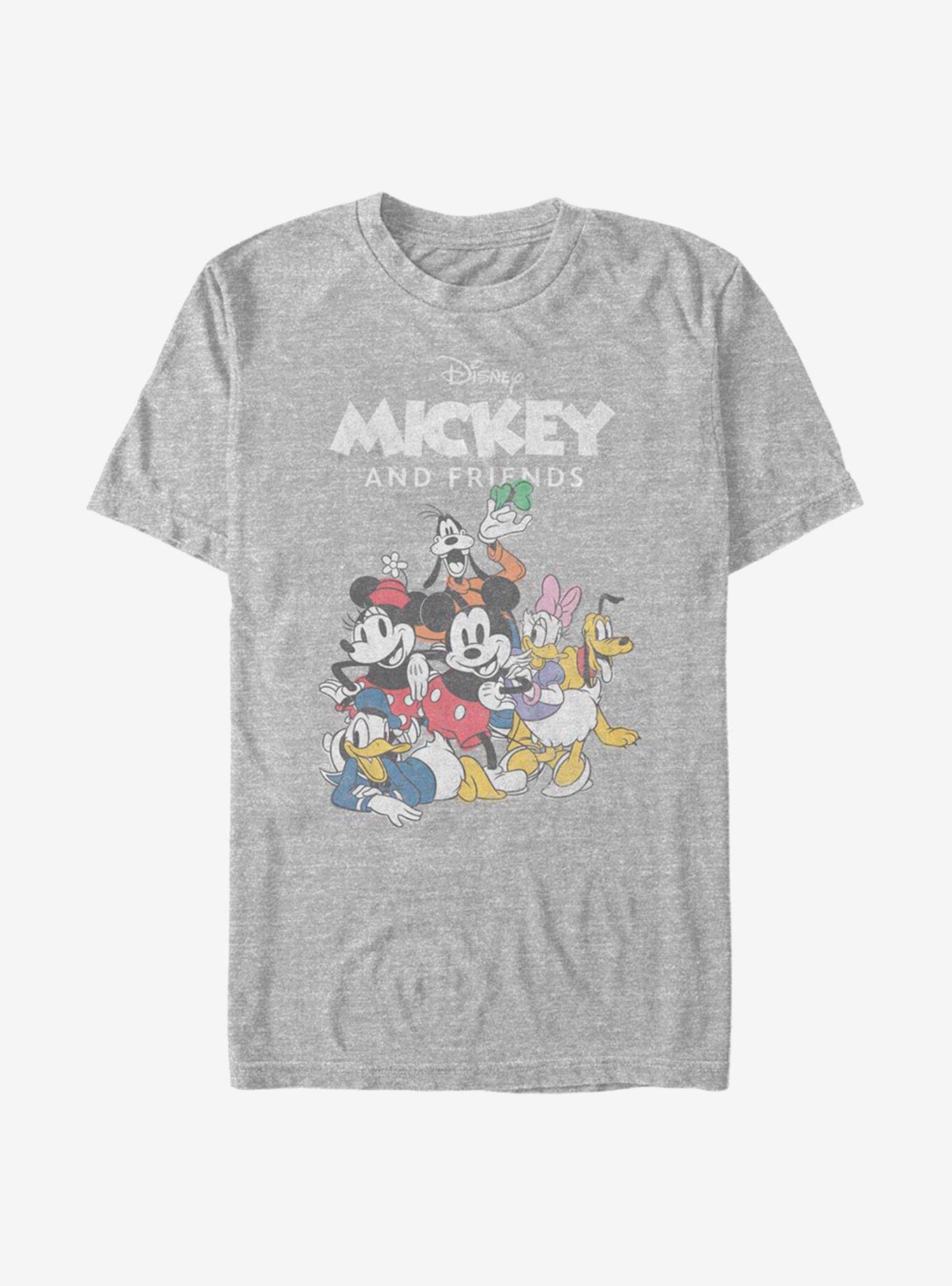 Disney Mickey Mouse Mickey Freinds Group T-Shirt - GREY | Hot Topic