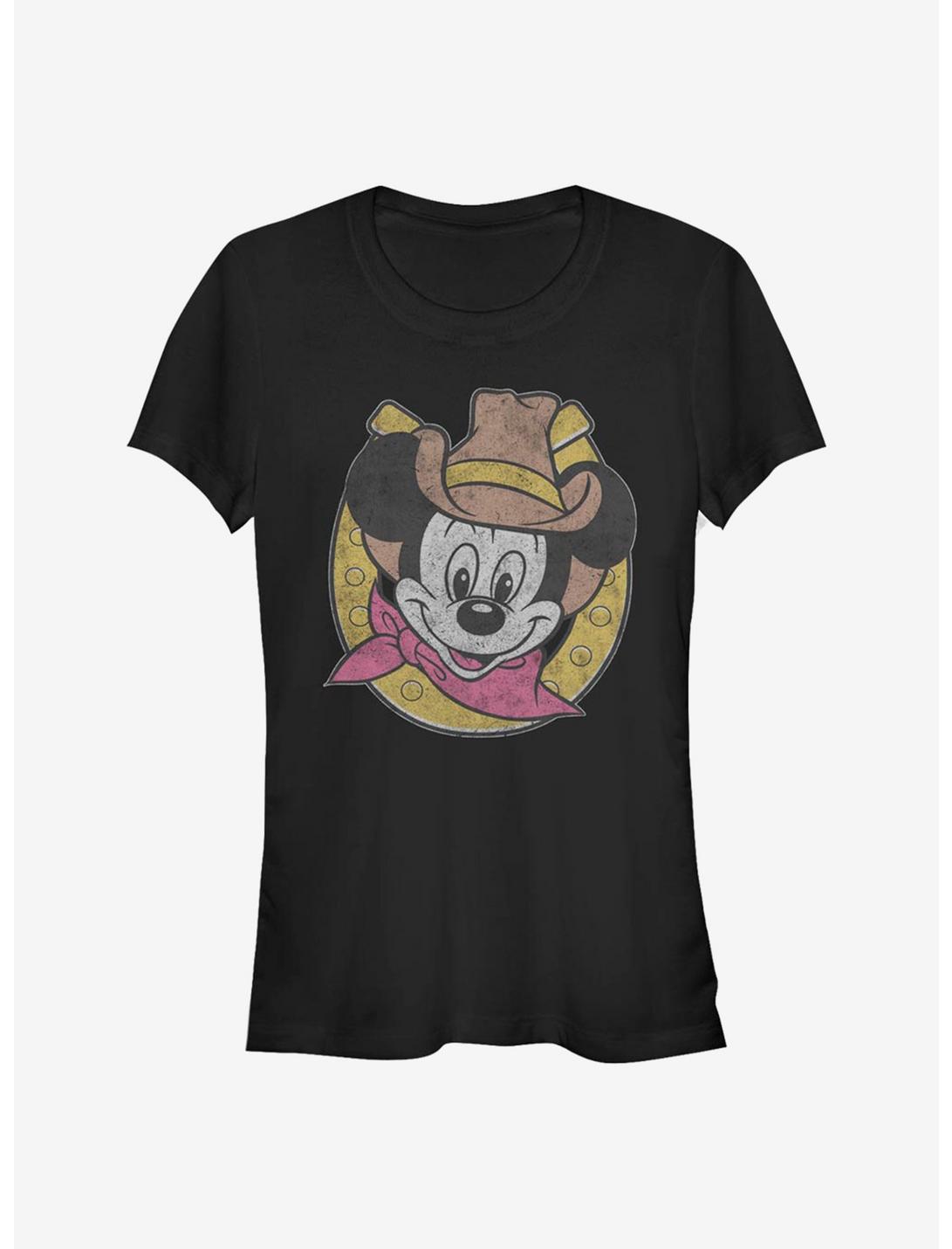 Disney Mickey Mouse Cowboy Mickey Girls T-Shirt, BLACK, hi-res