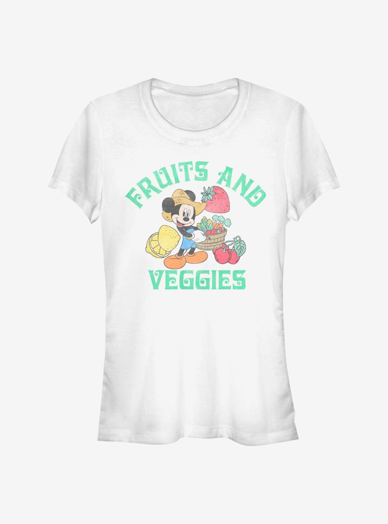 Disney Mickey Mouse Fruits And Veggies Girls T-Shirt, WHITE, hi-res
