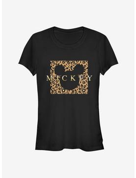 Disney Mickey Mouse Leopard Square Mick Girls T-Shirt, , hi-res