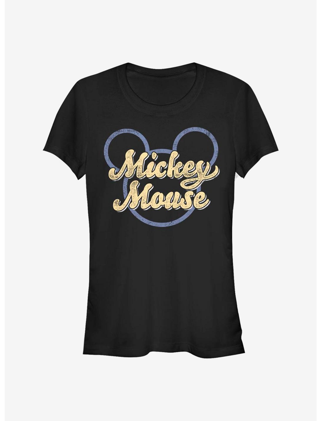 Disney Mickey Mouse Mickey Script Girls T-Shirt, BLACK, hi-res