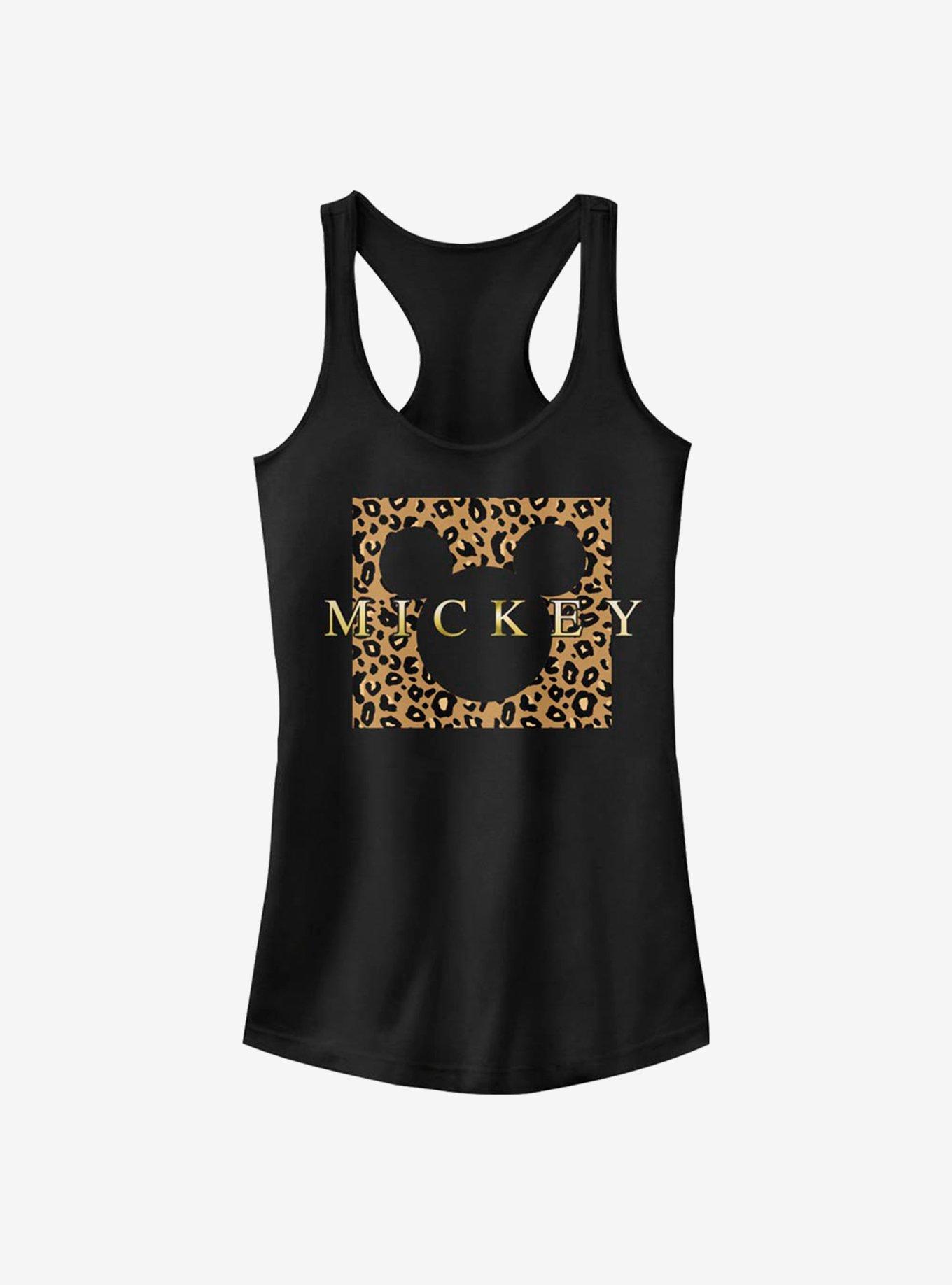 Disney Mickey Mouse Leopard Square Mick Girls Tank, BLACK, hi-res