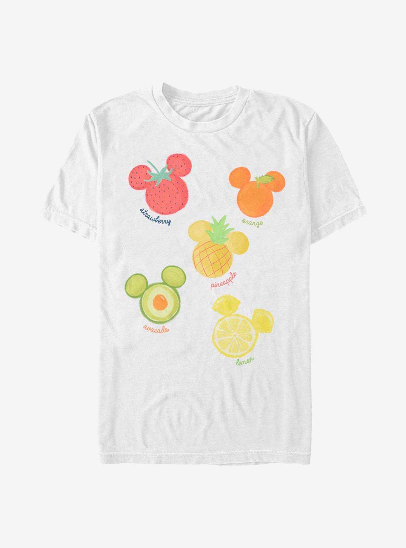 Disney Mickey Mouse Assorted Fruit T-Shirt, WHITE, hi-res