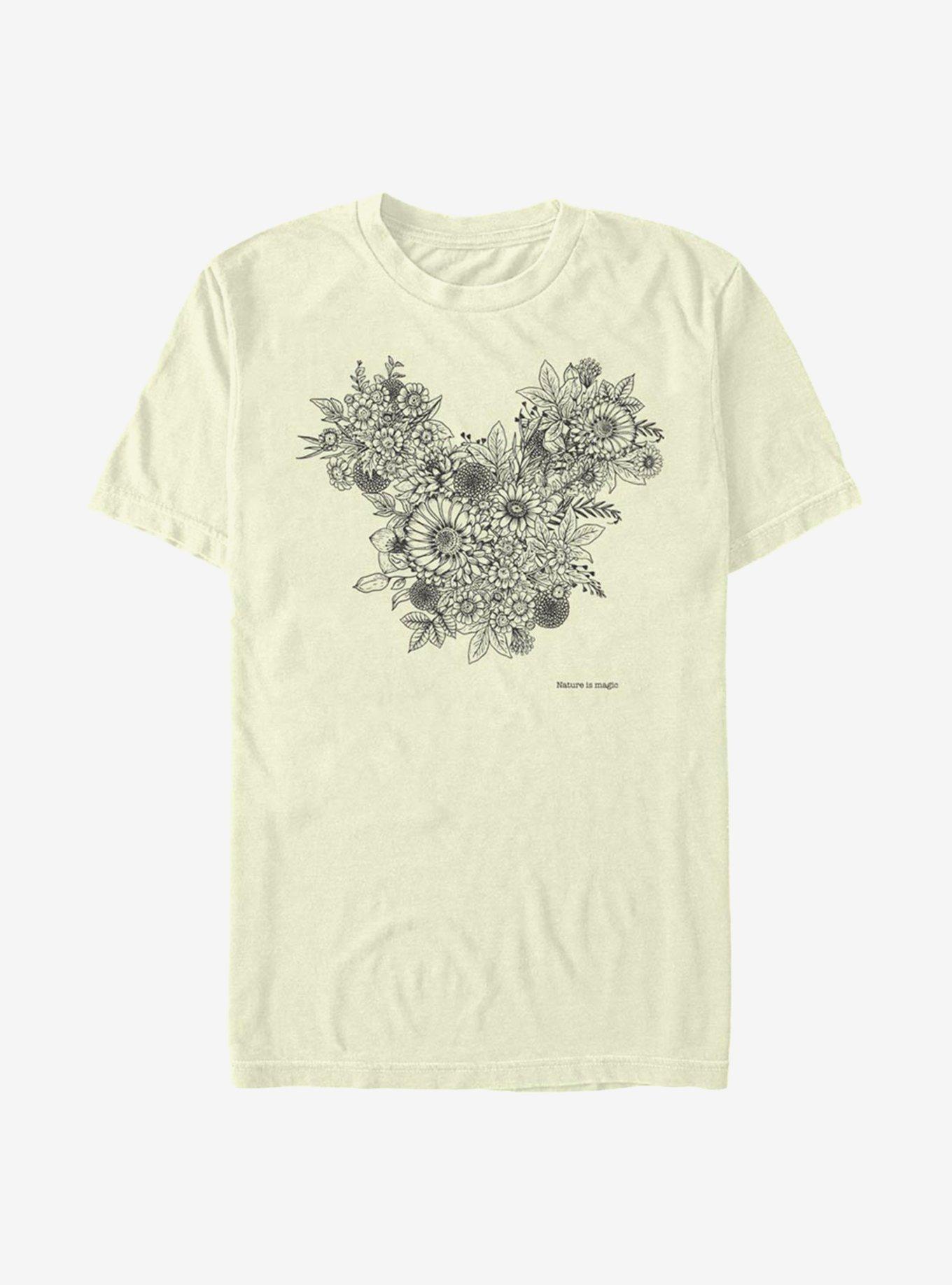 Disney Mickey Mouse Mickey Foliage T-Shirt, NATURAL, hi-res