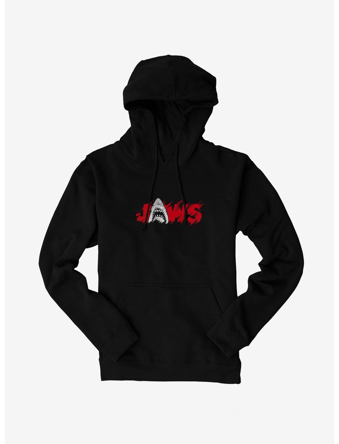 Universal Jaws Font Red Shark Hoodie, , hi-res