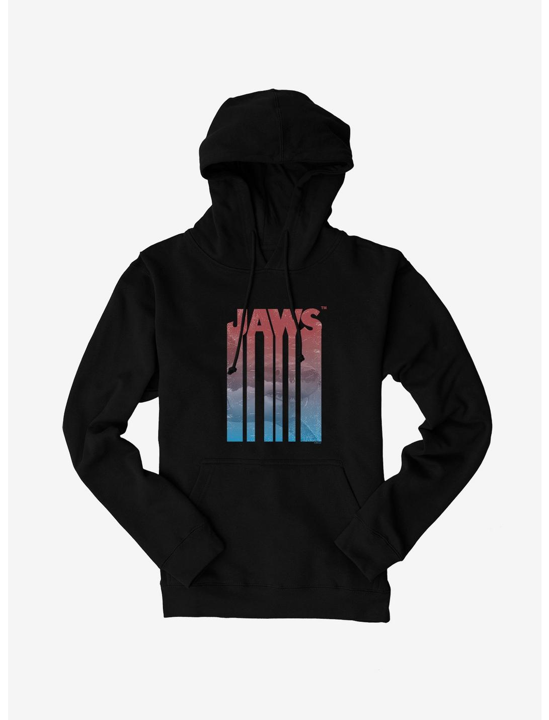 Universal Jaws Font Shark Picture Hoodie, , hi-res