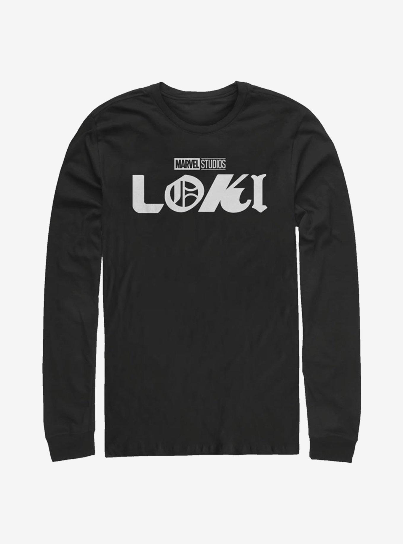 Marvel Loki Logo Long-Sleeve T-Shirt, BLACK, hi-res view 1