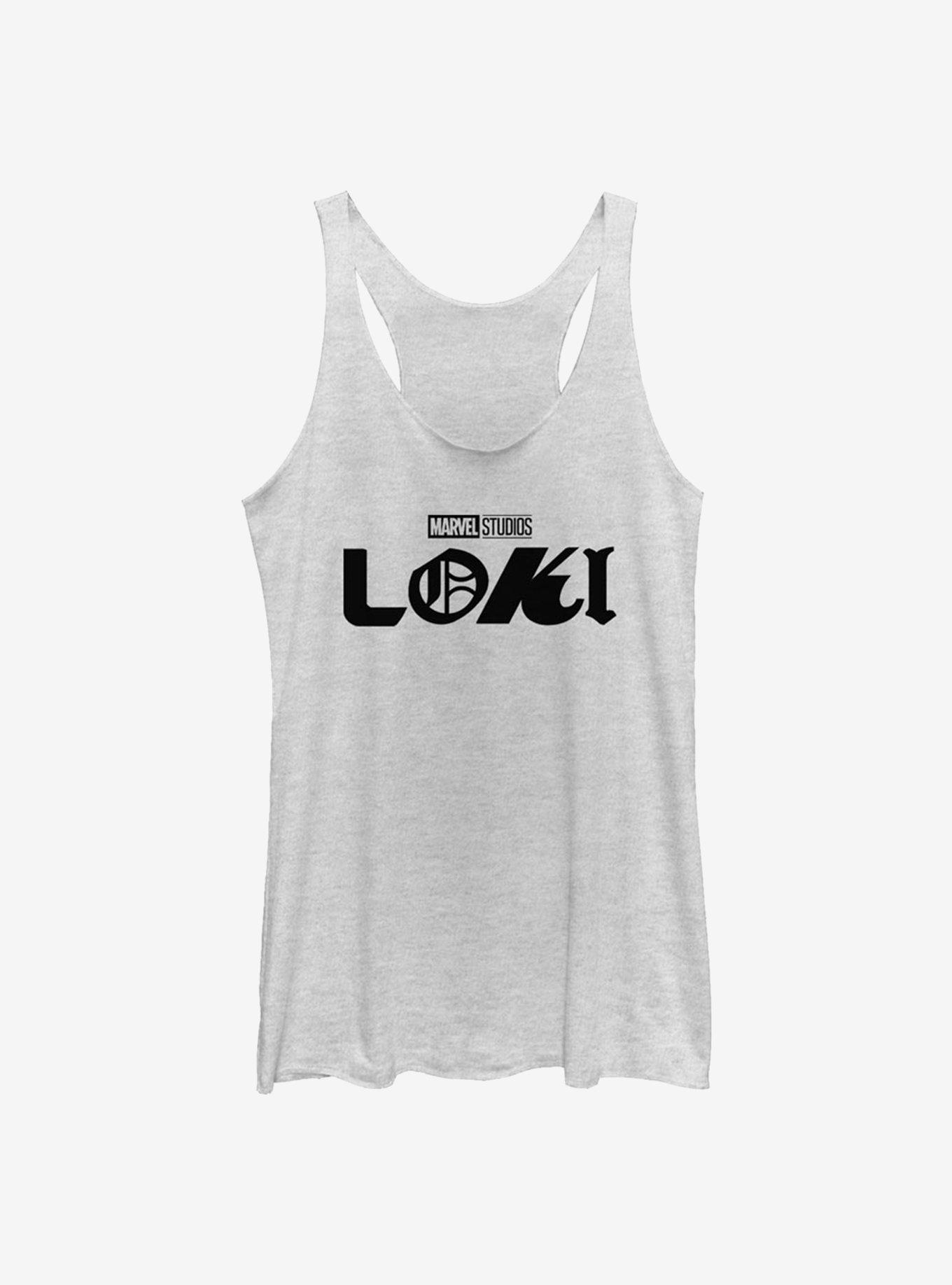 Marvel Loki Logo Womens Tank Top, WHITE HTR, hi-res