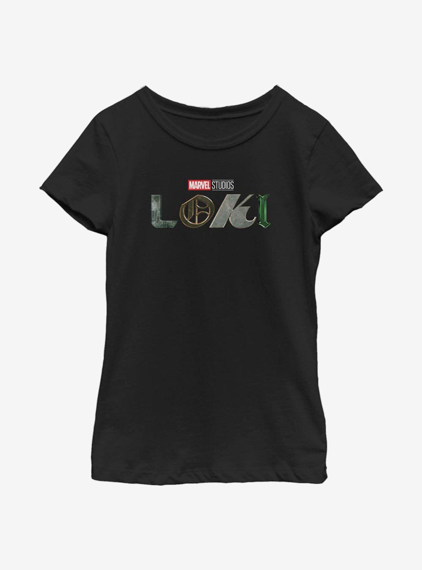 Marvel Loki Logo Youth Girls T-Shirt, BLACK, hi-res