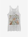 Disney Cinderella All My Friends Are Animals Redux Womens Tank Top, WHITE HTR, hi-res
