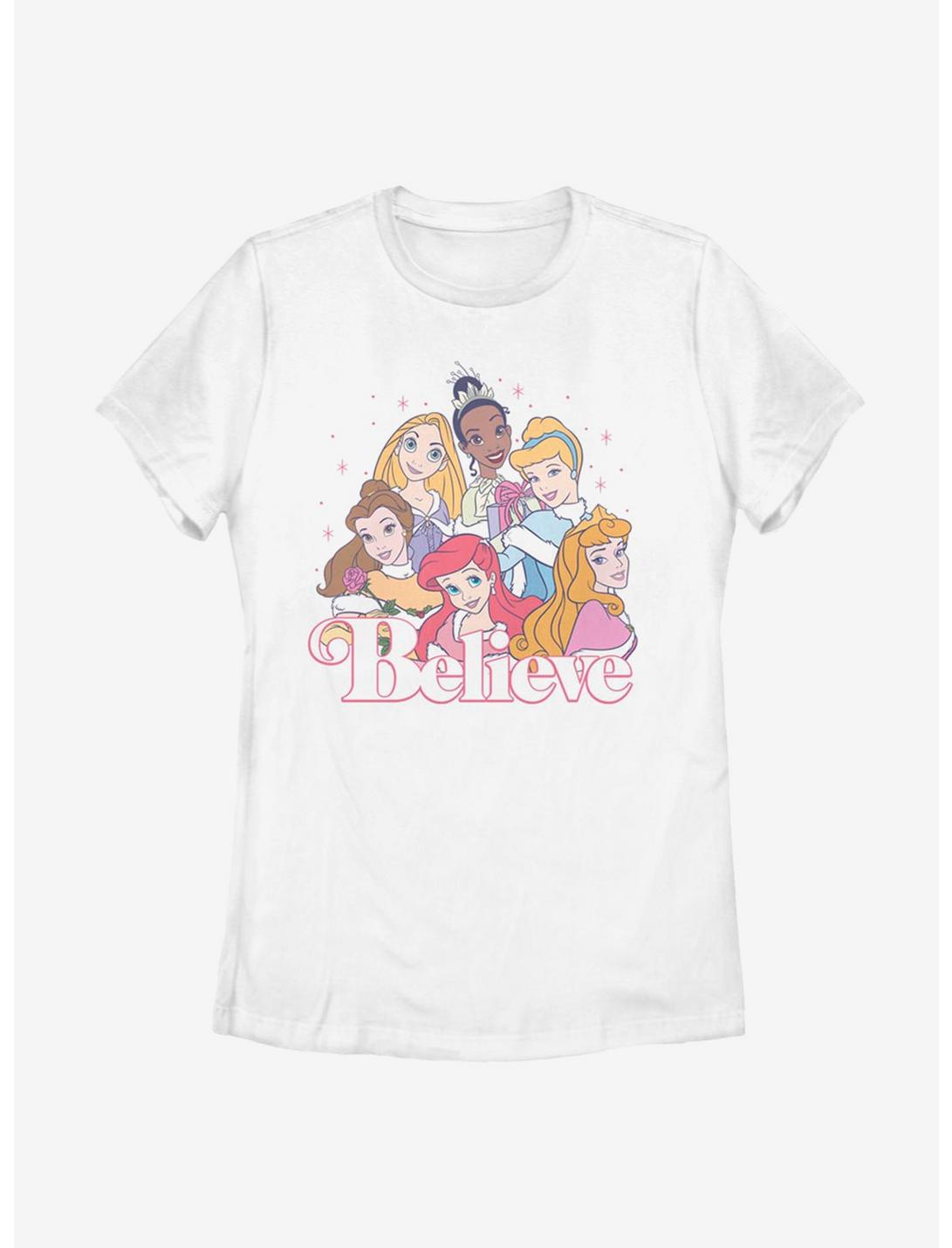 Disney Princesses Believe Womens T-Shirt, WHITE, hi-res
