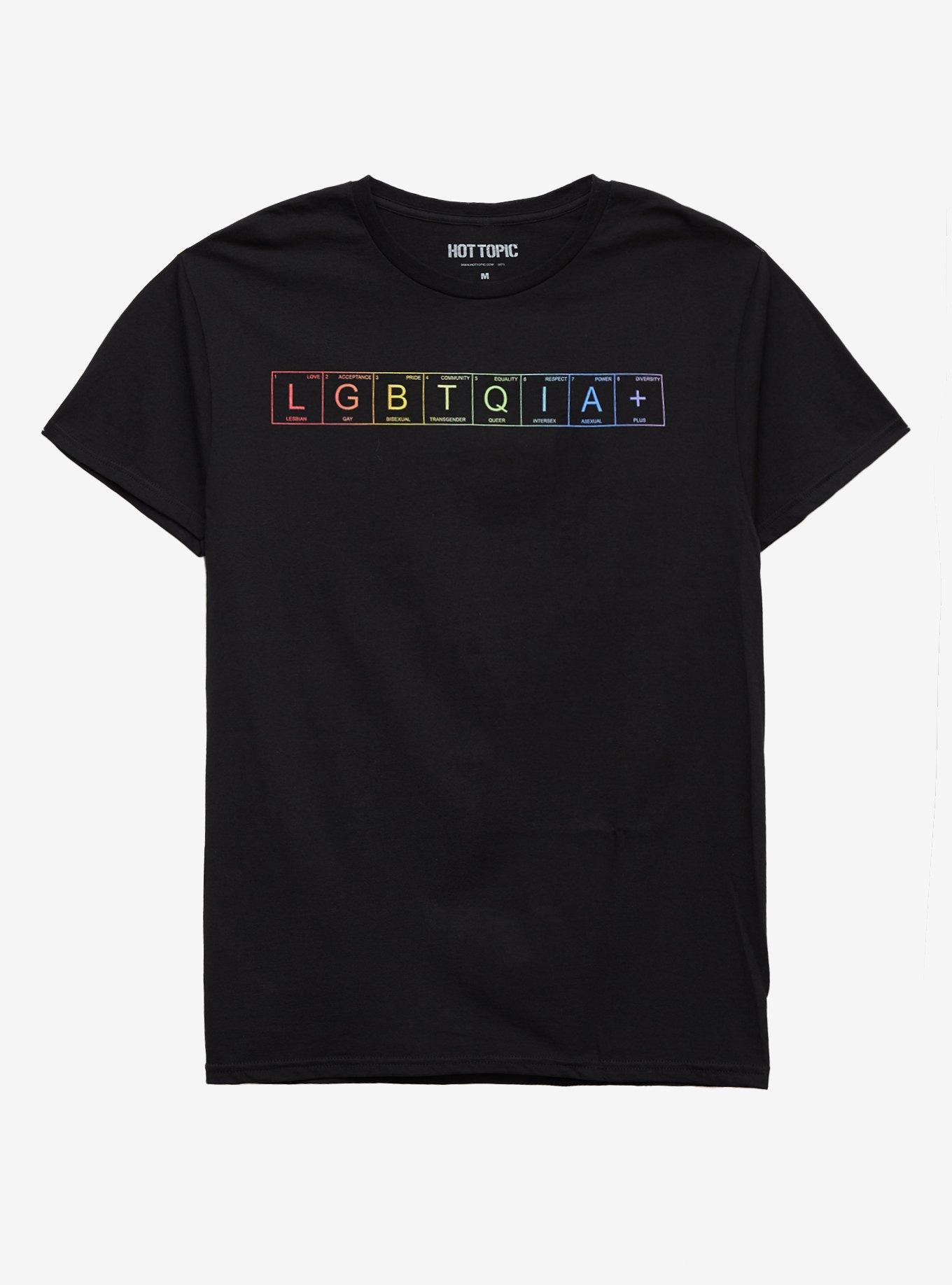 LGBTQIA Plus Periodic Table Rainbow T-Shirt | Hot Topic